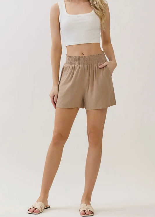 Karol Ruffled Elastic Shorts