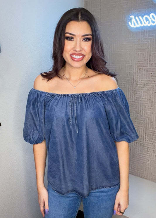 Emilia Balloon Sleeve Tencel Blouse