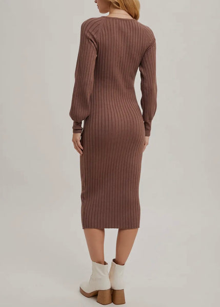 Fall Nights Midi Sweater Dress