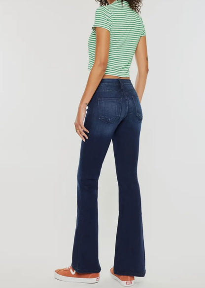 Kaylani Petite Mid Rise Flare Jeans