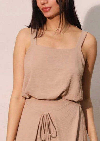 Layce Crepe Strap Bubble Top