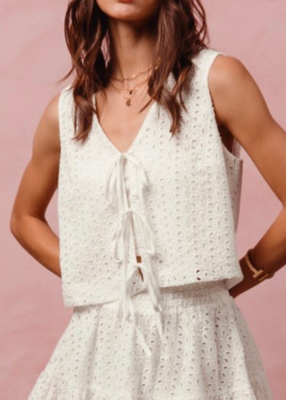 Sun Fade Eyelet Vest Top