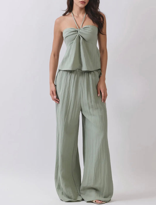 Vianne Tie Detail Wide Leg Pants