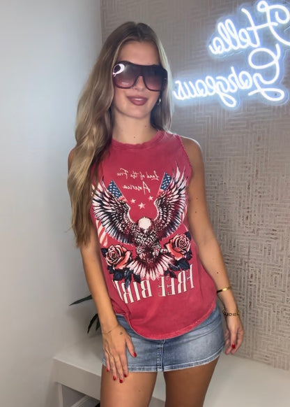 Free Bird Graphic Tank Top