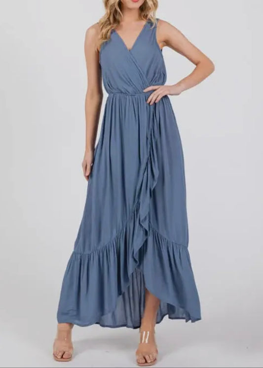 Kayleigh Ruffled Surplice Maxi Dress