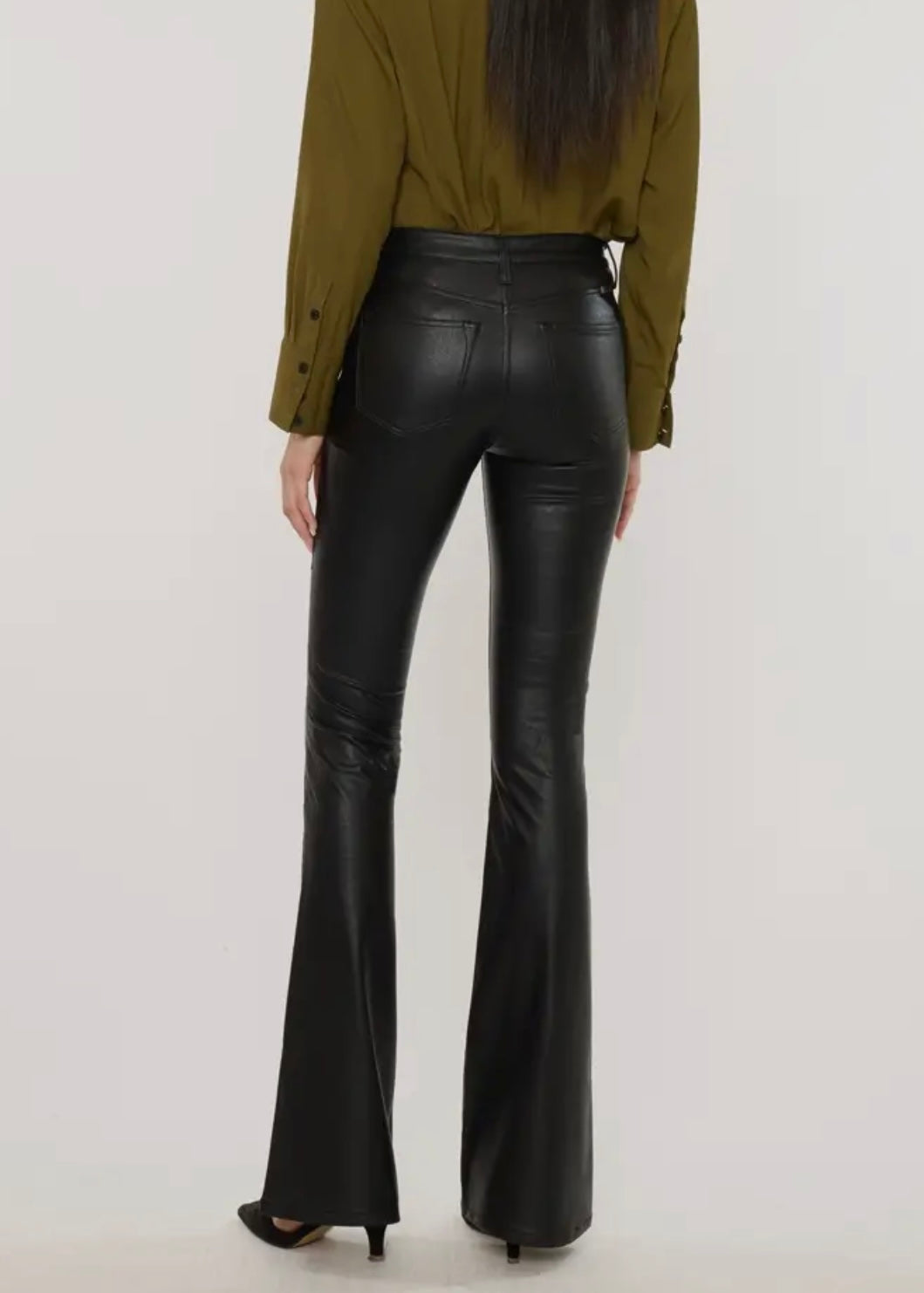 Rock Out Vegan Leather Flared Pants