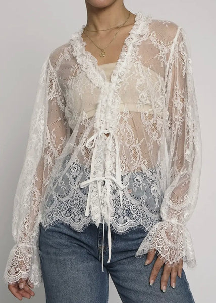 Lana Lace Front Blouse