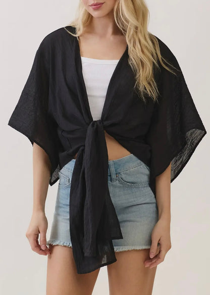 Sunburst Open Front Cardigan