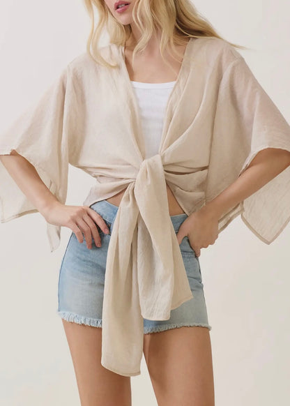 Sunburst Open Front Cardigan