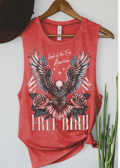 Free Bird Graphic Tank Top