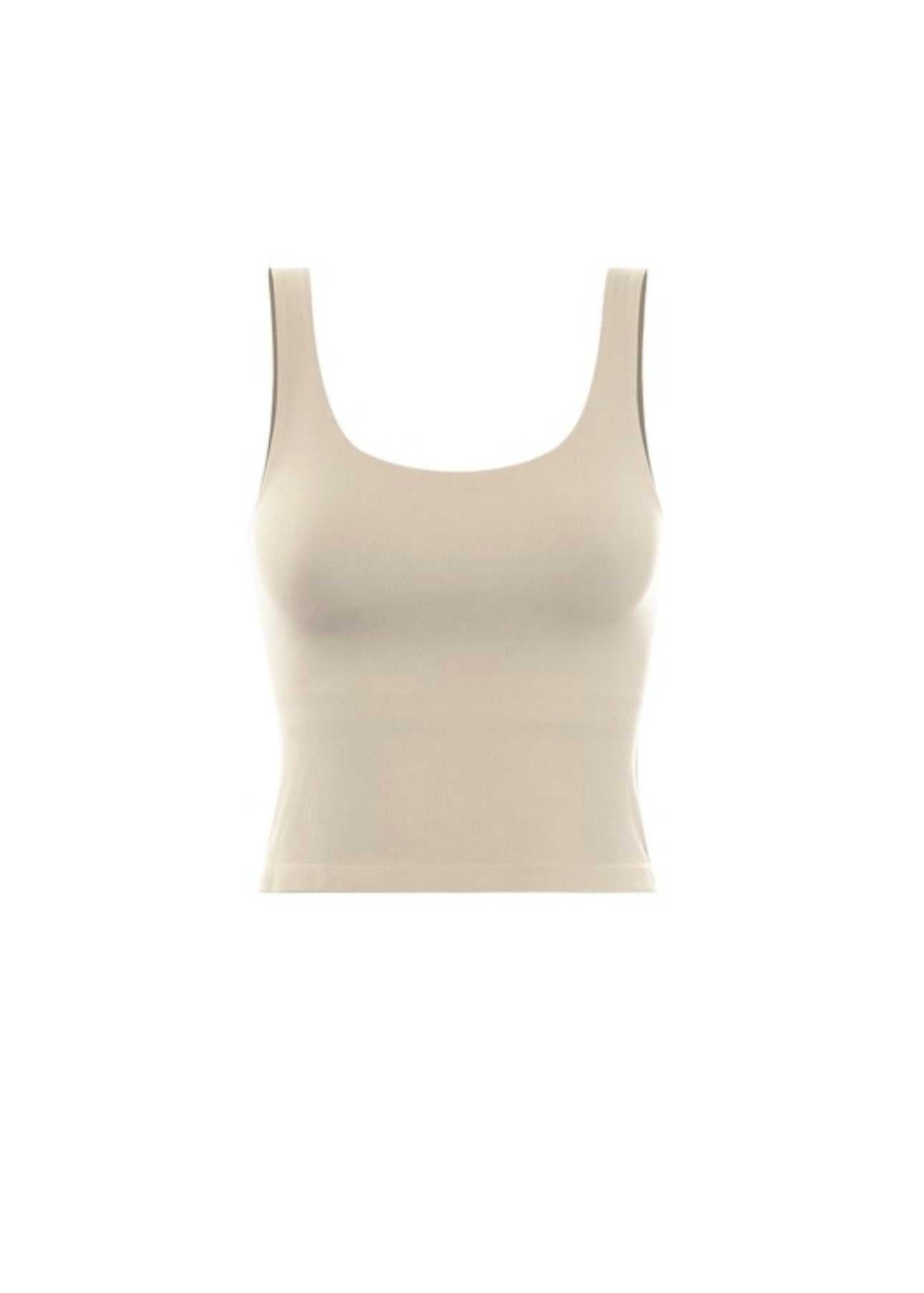 Cropped Wide Scoop Neck Tank