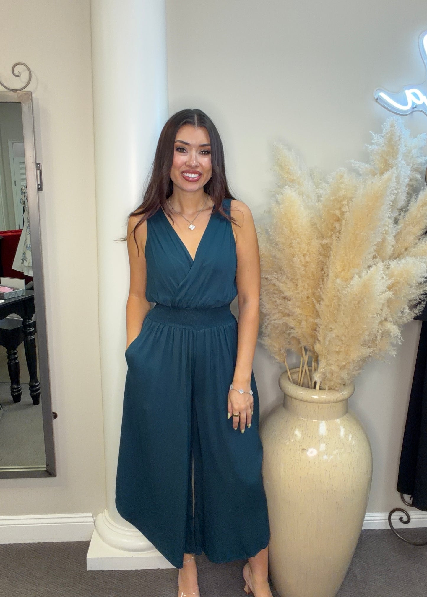 Hazel Waist Smocked Jumpsuit