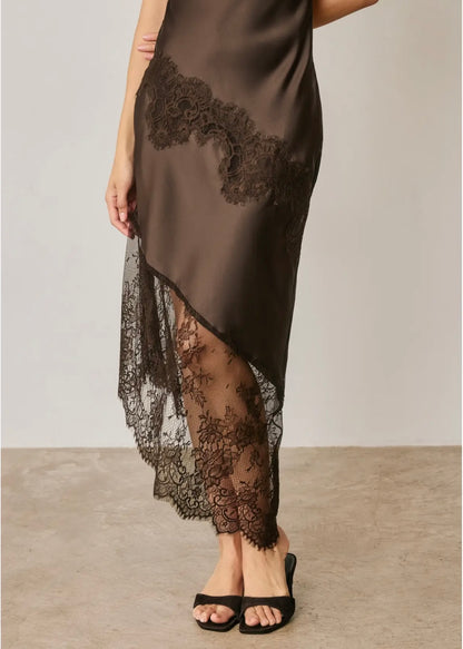 Mabel Lace Midi Slip Dress