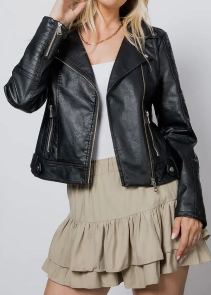 Johnny Faux Leather Jacket