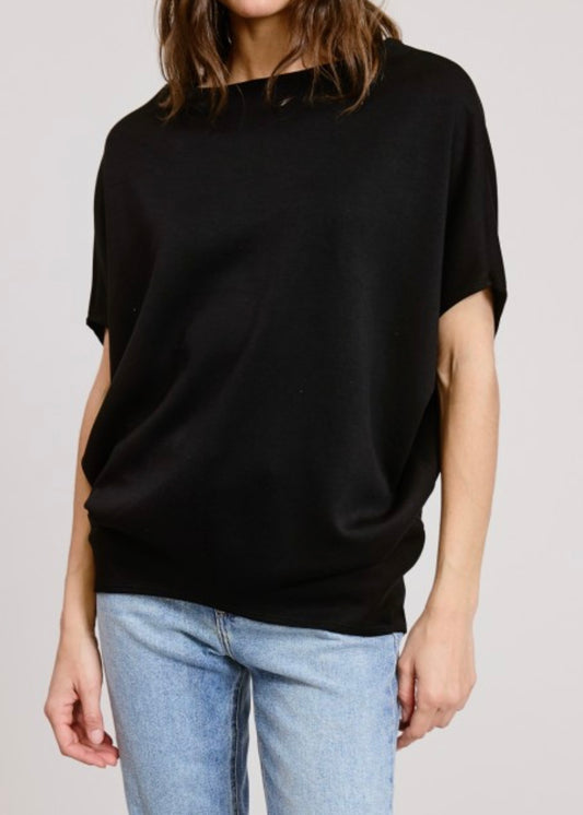 Julie Short Sleeve Scuba Dolman Top