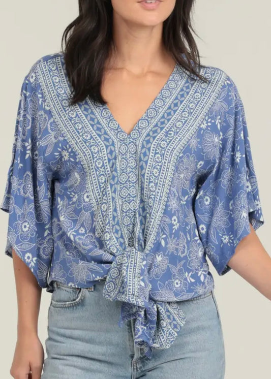 Summer Breeze Tie Front Top