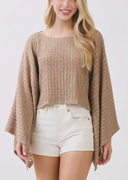 Kimono Sleeve Crop Top