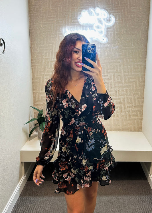 Carmela Mini Wrap Dress