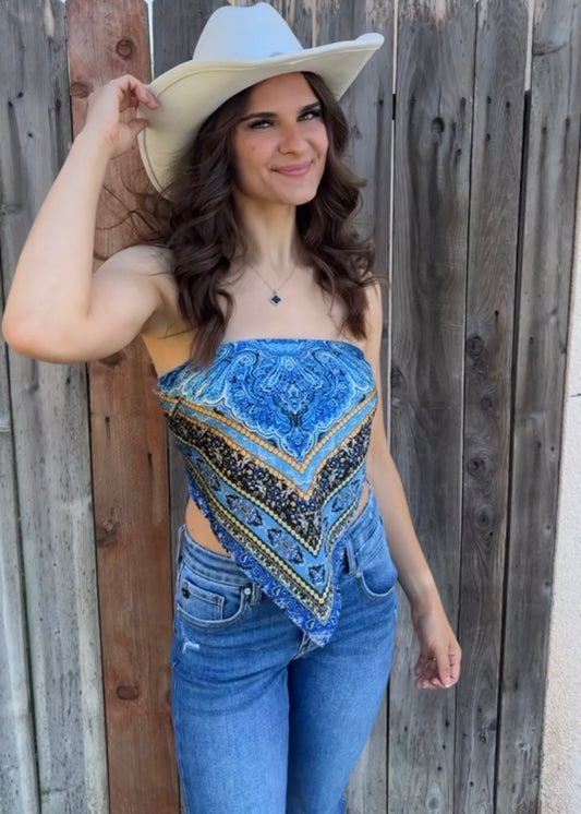 Wallen Bandana Tube Top W/Tie