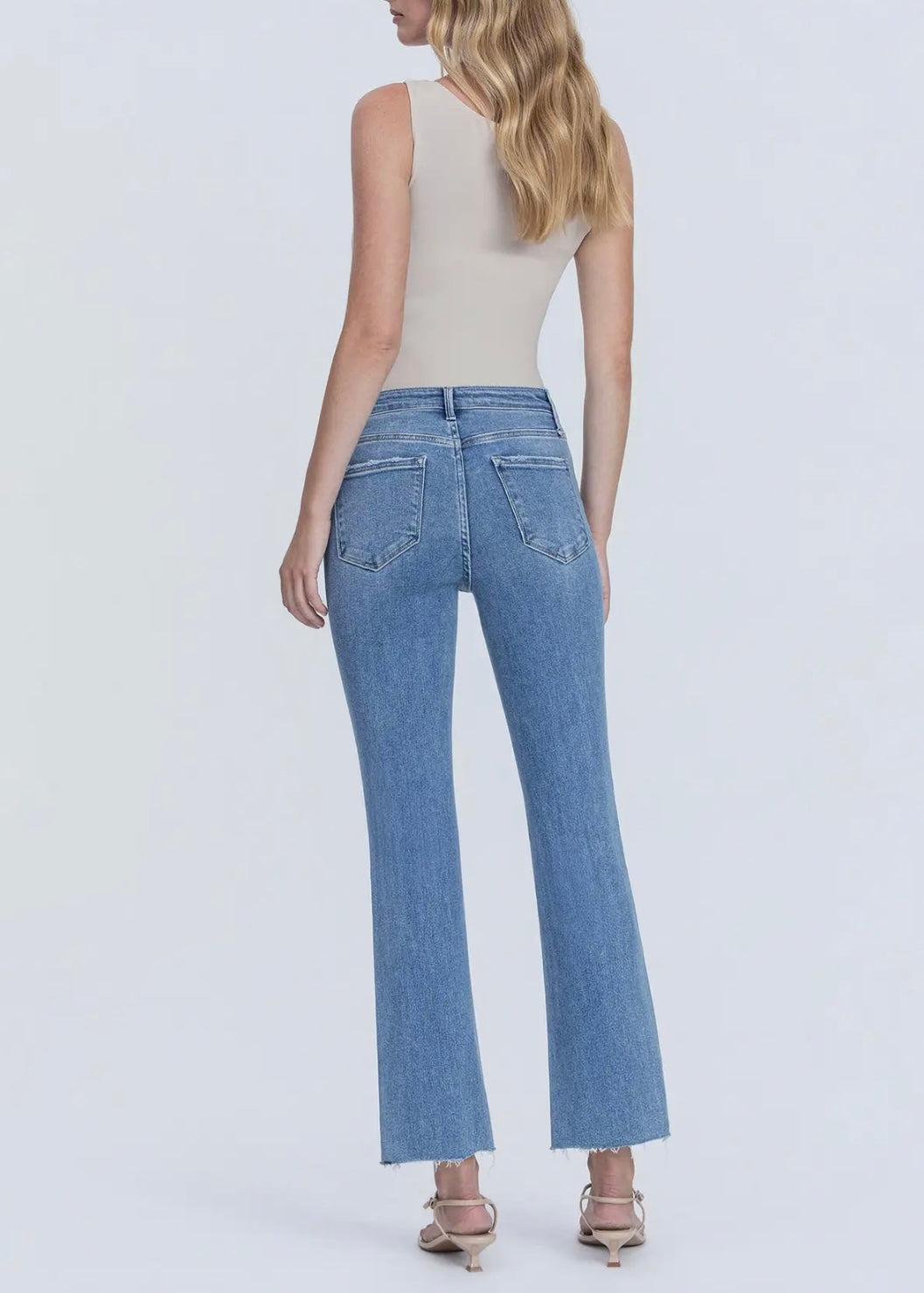 Tia Crop Flare Denim