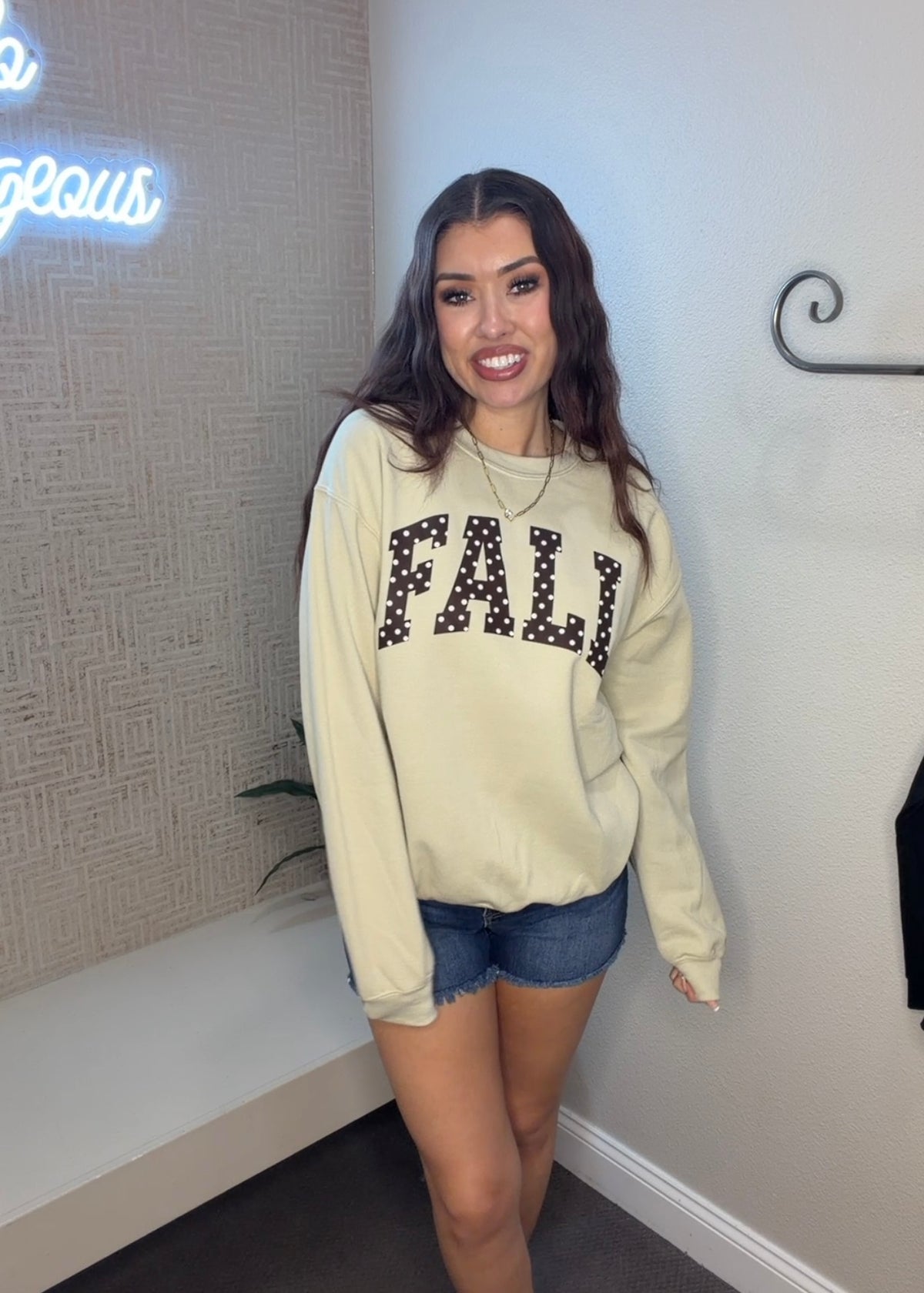 Polka Dot Fall Sweatshirt