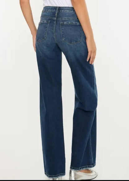 Jaymeson Mid Rise Wide Leg Denim