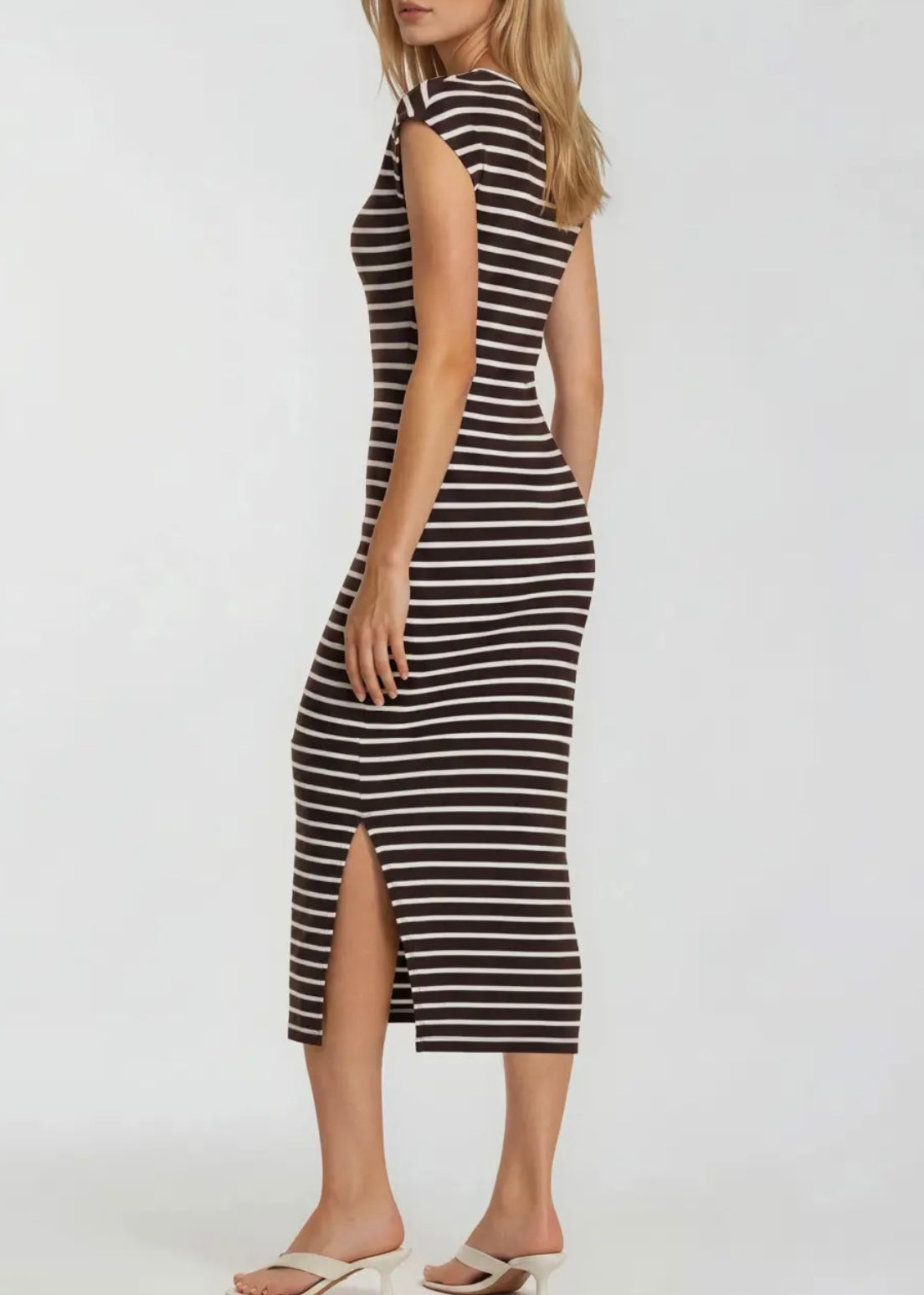 Celestine Striped Midi Dress