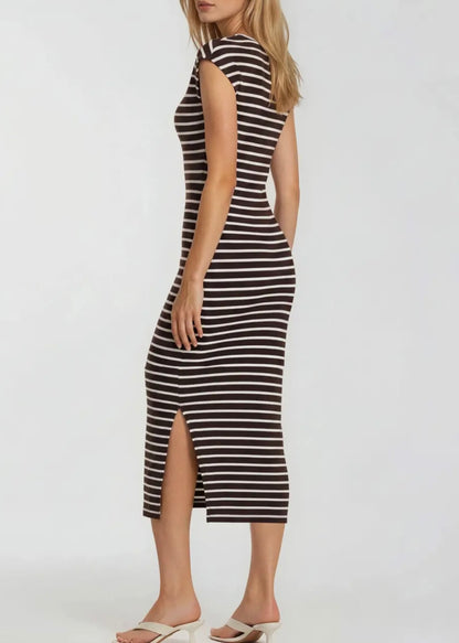 Celestine Striped Midi Dress