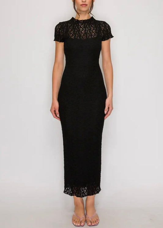 Kala Sheer Lace Midi Dress