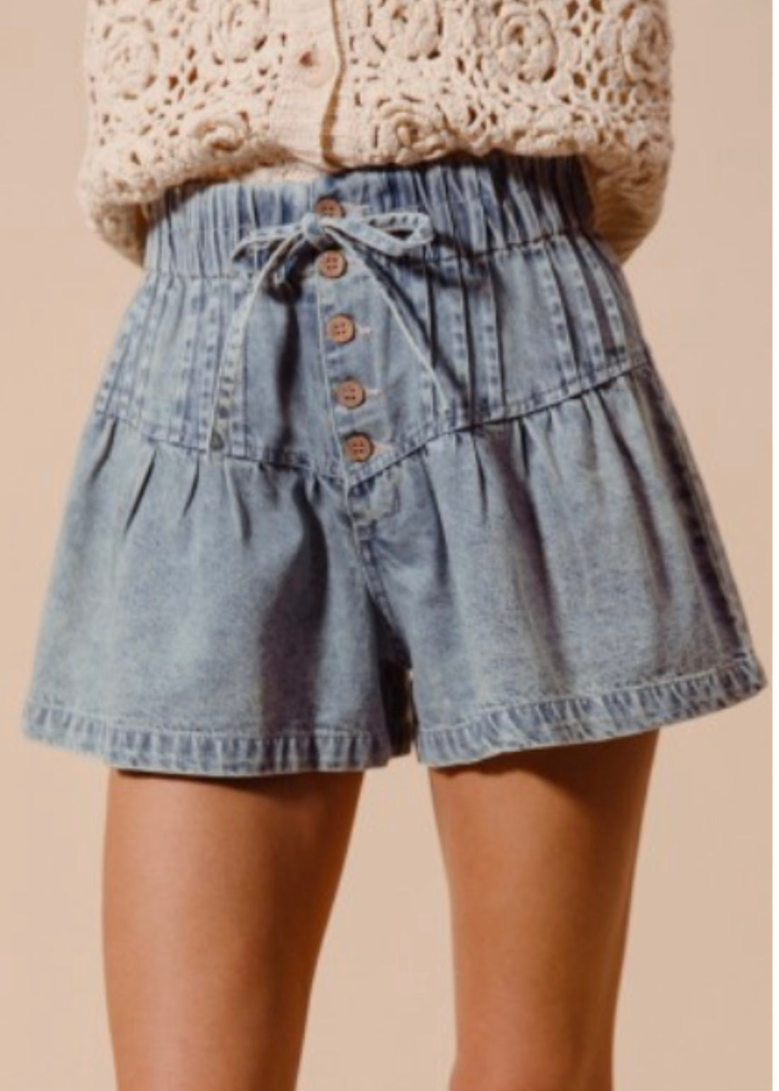 Vera Flared Denim Shorts