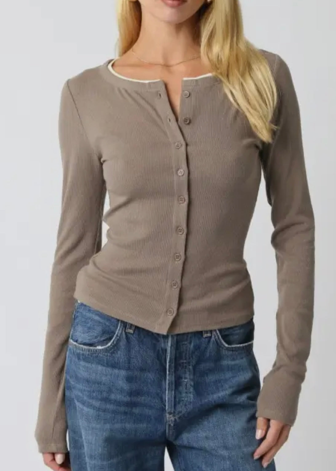 Kendel Long Sleeve Button Up Top