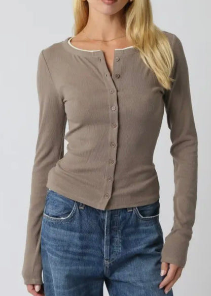 Kendel Long Sleeve Button Up Top