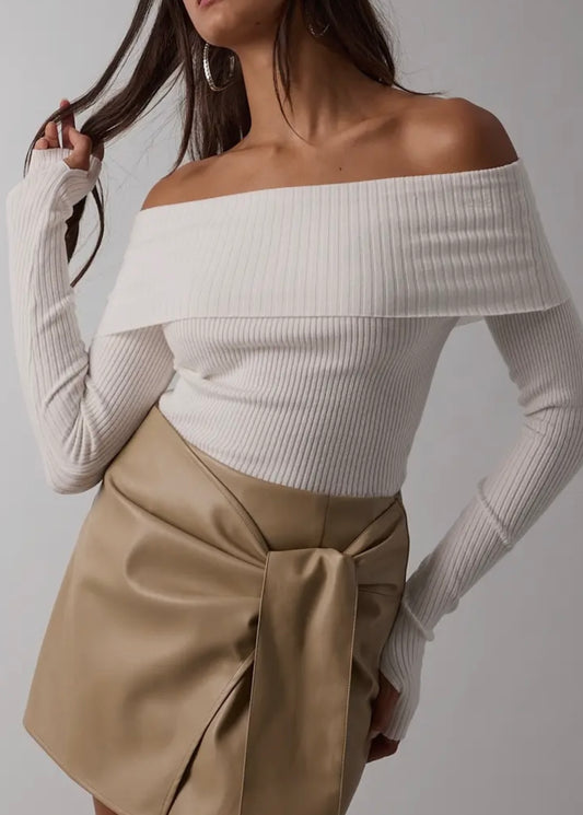 Carmine Off The Shoulder Sweater Top