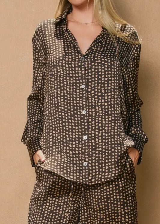 Caidee Button Up Collared Shirt