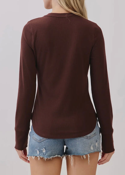 Alma Ribbed Crewneck Top