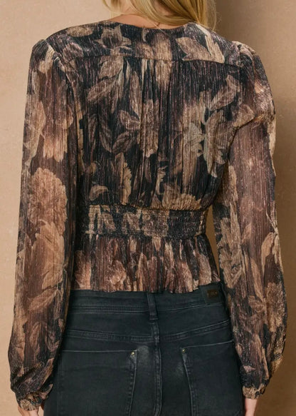Kenley Long Sleeve Printed Top