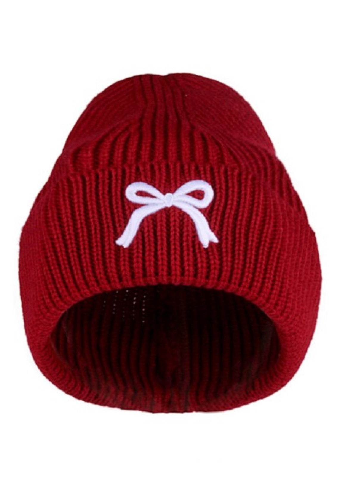 Bow Embroidered Beanie