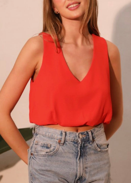 Gracelyn V-neck Crop Top