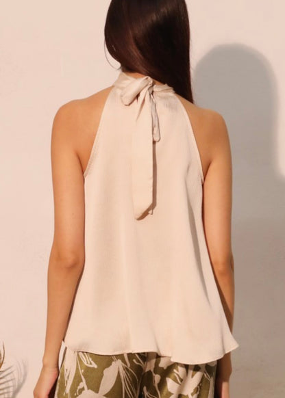 Brielle Satin Halter Bubble Top