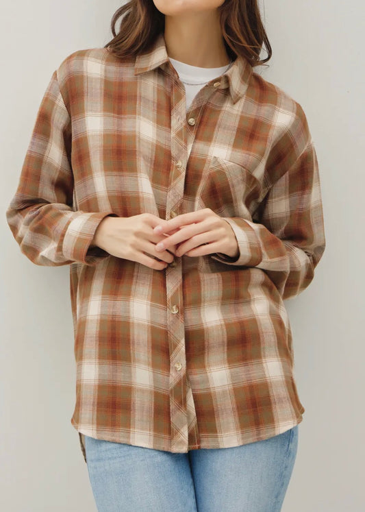 Rae Oversized Flannel Top
