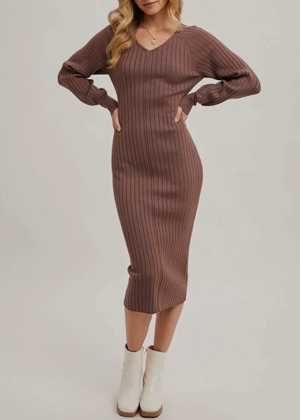 Fall Nights Midi Sweater Dress