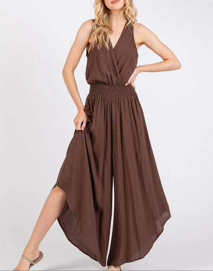 Hazel Waist Smocked Jumpsuit