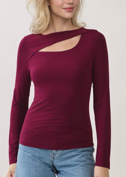 Fawnley Cut Out Long Sleeve Top
