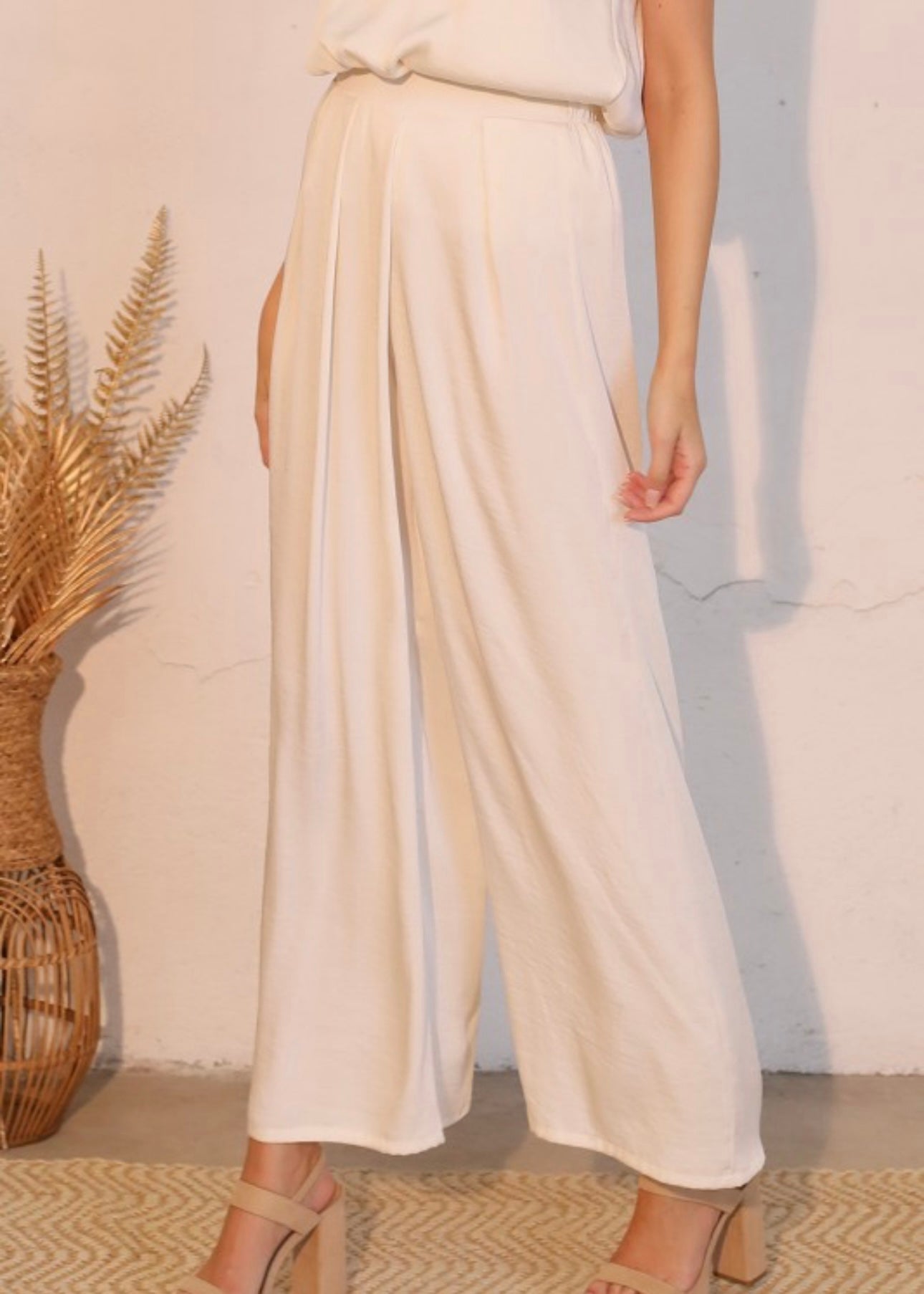 Jazel Silk Pleated Pants