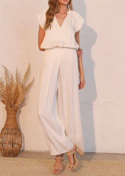 Jazel Silk Pleated Pants