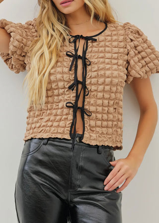 Annabelle Lace up Bubble Top