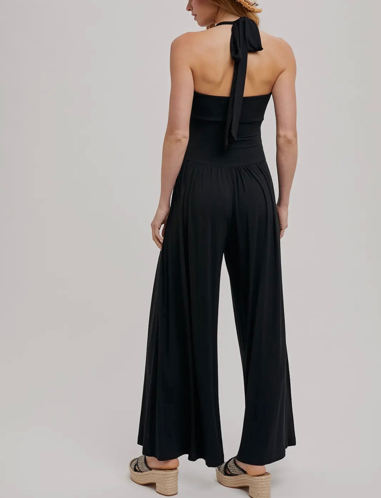 Camille Halter Wide Leg Jumpsuit