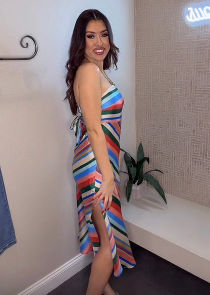Color Rush Midi Tube Dress