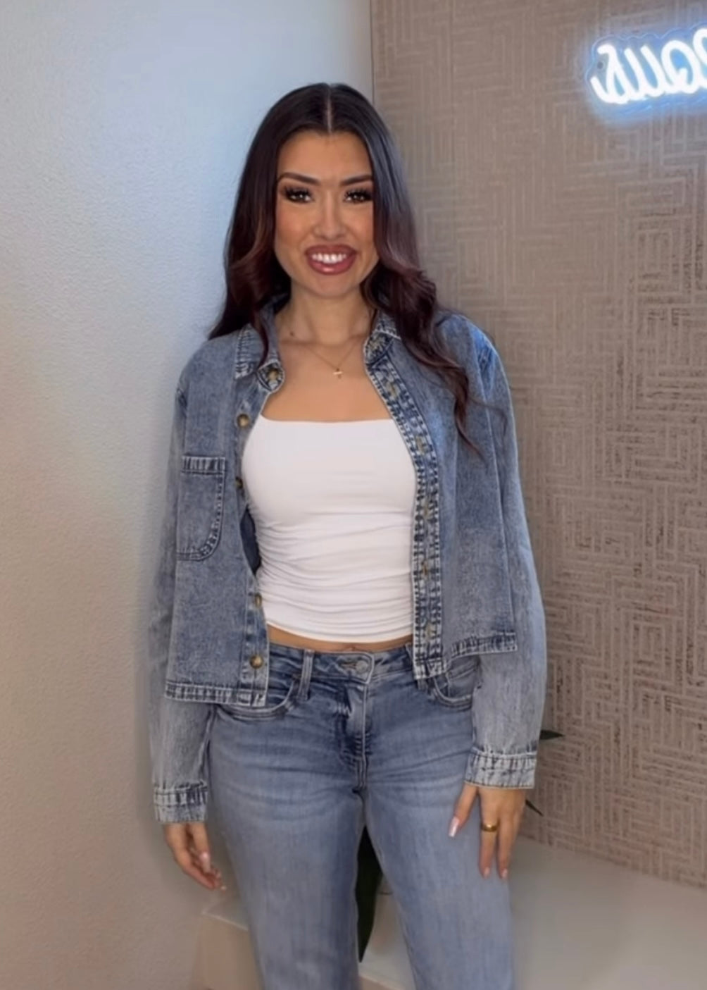 Lottie Long Sleeve Denim Shirt