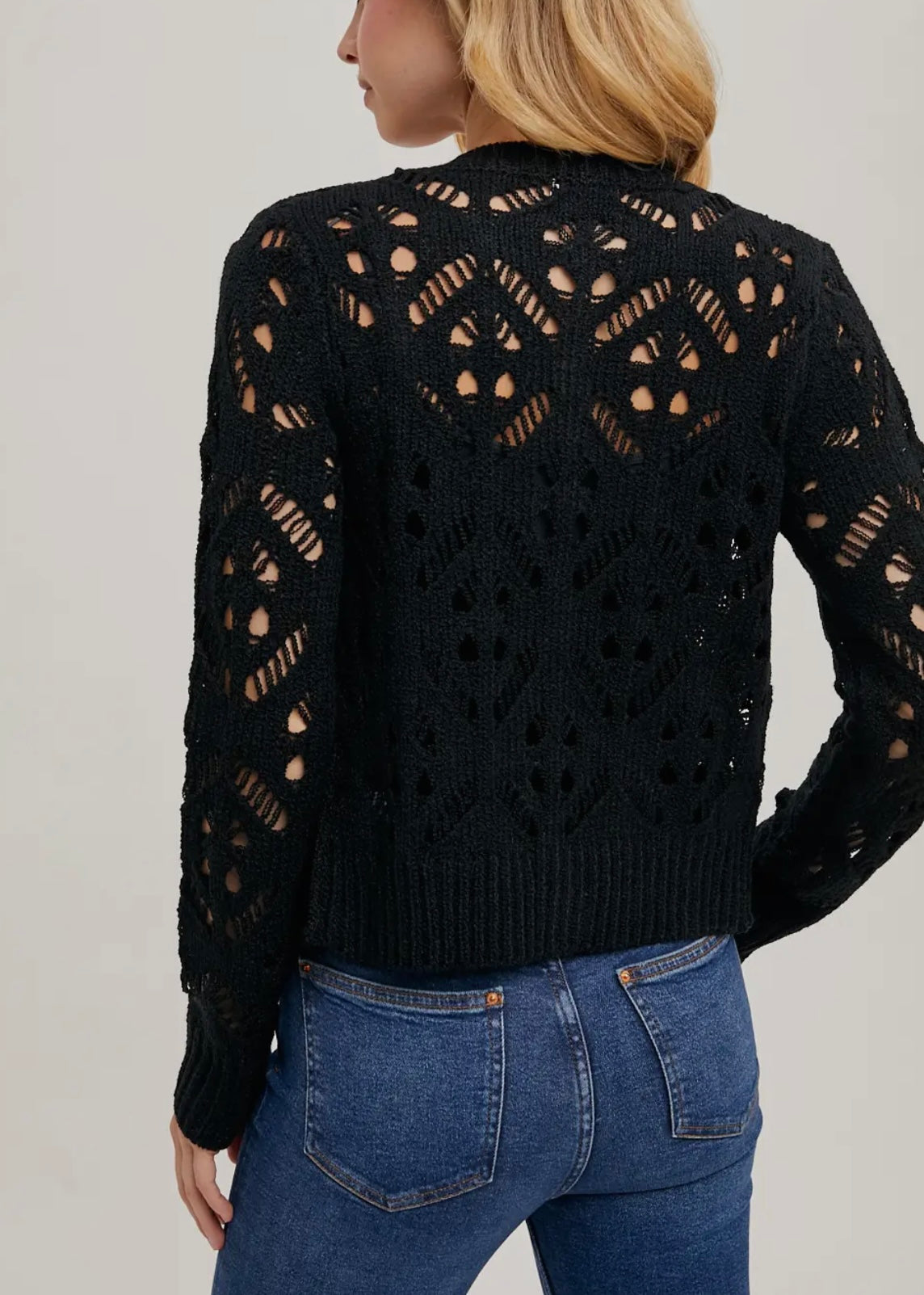 Tina Pointelle Knit Cardigan